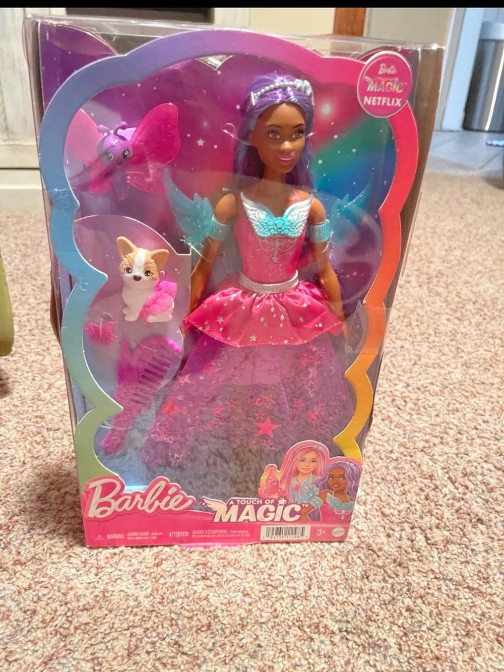 Barbie Touch of Magic Doll in Pink and Teal Dress with Purple Hair